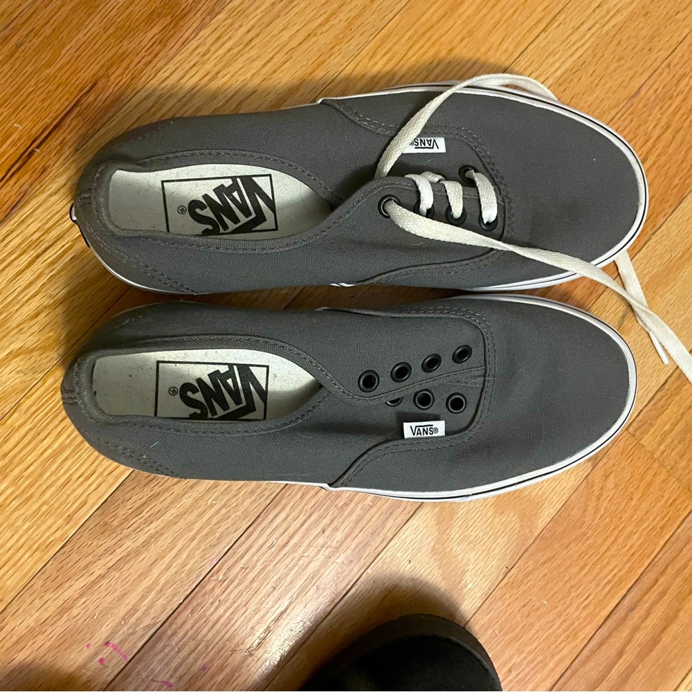 never worn vans. perfect condition other than missing 1 shoe lace